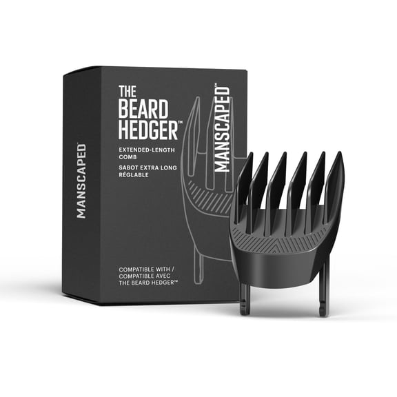 MANSCAPED® The Beard Hedger® Extended-Length Adjustable Comb Attachment – Beard Trimmer Guide for Long Beards, 10.5mm–20mm Lengths, 1-Pack