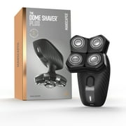 MANSCAPED  The Dome Shaver  PLUS Men s Head Shaver   Four Double-Track Rotary Blades with SkinSafe  & FlexAdjust Technology - Black