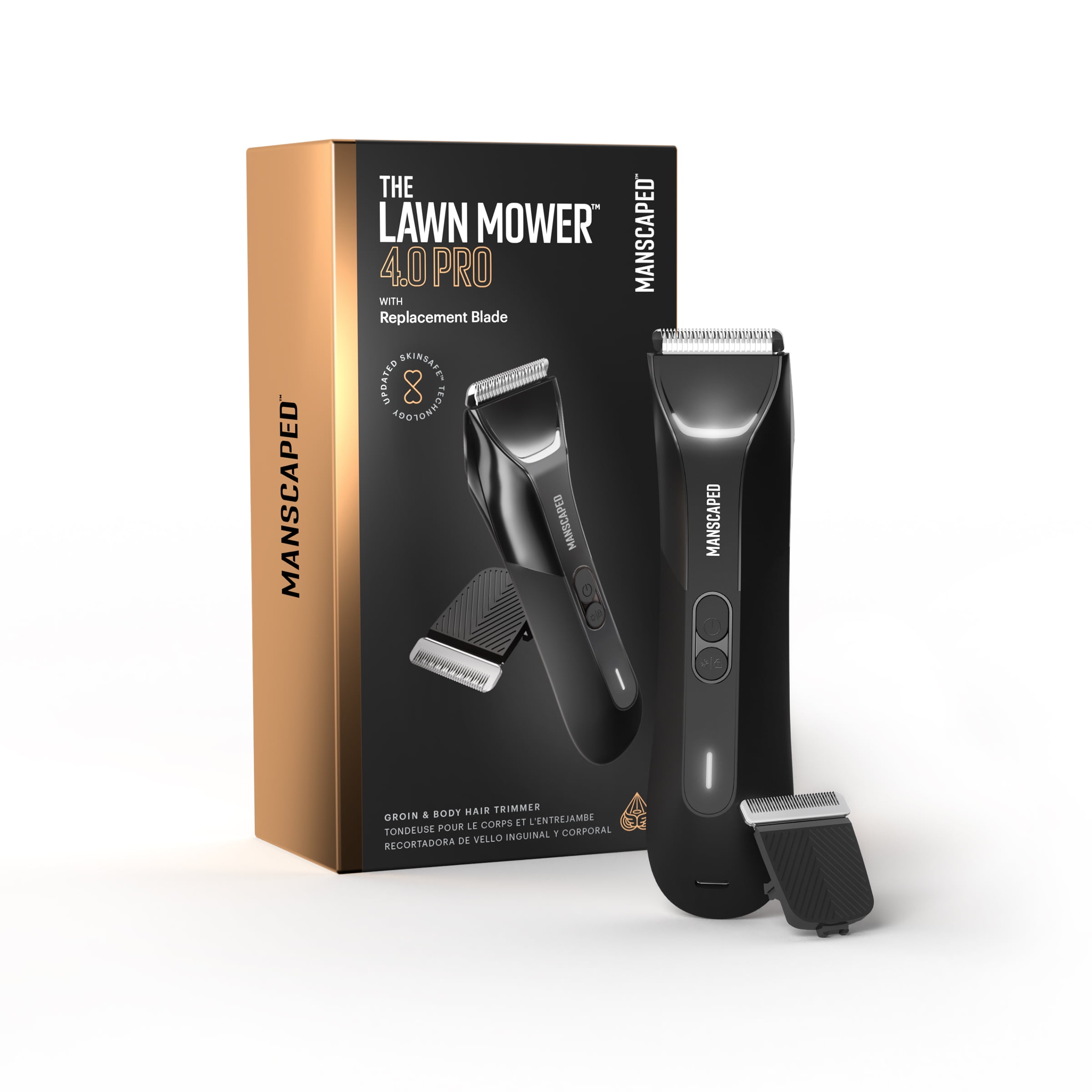 MANSCAPED The Lawn Mower 4.0 Pro Men's Groin & Body Hair Trimmer w/ Additional Skin Safe Blade