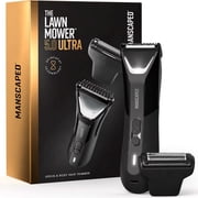 MANSCAPED  Lawn Mower  5.0 Ultra Groin & Body Hair Groomer, Dual-Head SkinSafe  Trimmer & Foil Blades, Black