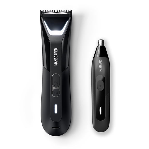 MANSCAPED® The Perfect Duo 5.0 Includes: The Lawn Mower® 5.0 ULTRA Men's Groin & Body Hair Trimmer and Weed Whacker® 3.0PLUS Nose & Ear Hair Trimmer