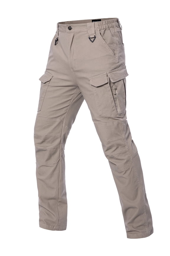 Men's Flex Work Pants Lightweight Cotton Stretch Outdoor Hiking EDC Cargo Pants