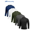 thumbnail image 1 of MANSENHUG 5 Pack Long Sleeve Shirts for Men - Quick Drying Moisture Wicking Sun Protection T-Shirts for Fishing Workout Gym, 1 of 8