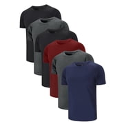 MANSENHUG 6-Pack Mens Quick Drying Moisture Wicking Athletic T-Shirts