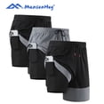 thumbnail image 1 of MANSENHUG Mens 2-in-1 Workout Shorts 3 Pack, Athletic Running Shorts with Liner & Phone Pocket, Color-Blocked Quick Dry Basketball Gym Hiking Activewear, 1 of 11