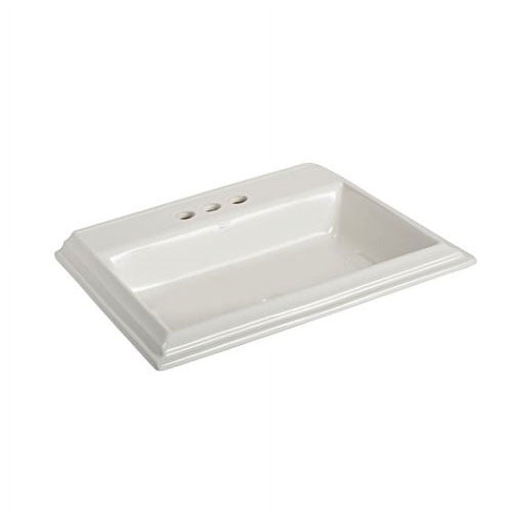 Mansfield White Ceramic Rectangular Self-Rimming Bathroom Sink