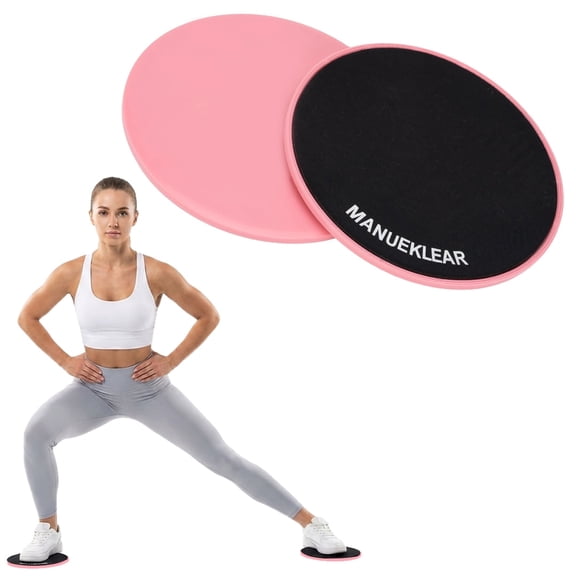 MANUEKLEAR Core Sliding Discs - Dual Sided Workout Sliders For Carpet & Hardwood Floor - Home Ab Pads Exercise Equipment Fitness Sliders For Women And Men