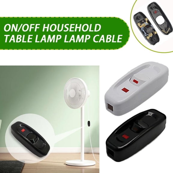 MANYUN Inline Lamp Cord Switch with LED Light, Heavy Duty 10A AC 110-250V Rocker On Off Replacement for Table Floor Lamps