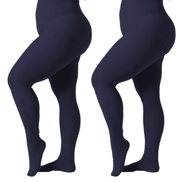 MANZI 2 Pack Plus Size Tights for Women 70D Queen Size Tights