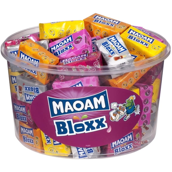 MAOAM Bloxx Mixed Fruit Chewy Candy Tub, 50 Count