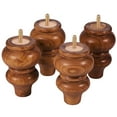 thumbnail image 1 of MAOHAM 5" Height Wood Round Furniture Legs, Espresso, 1 of 5