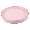 thumbnail image 1 of MAONAME 13" Pink Round Tray, Pink Serving Tray with Handles, Modern Decorative Tray for Coffee Table, Plastic Tray for Kitchen Counter Dining Room, Ottoman, Bathroom, 1 of 8