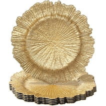 Efavormart 6 Pack | 13" Dark Brown Boho Chic Faux Wood Plastic Charger ...