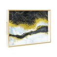 thumbnail image 1 of MAONAME White Decorative Tray, 15.7" X 11.8" Plastic Serving Tray with Handles, Printed Marble Glass Tray, Rectangular Tray for Coffee Table, 1 of 8
