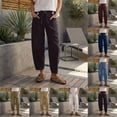 thumbnail image 1 of MAOQHI Women's Pants Relaxed Low Rise Straight Leg Casual Denim Pants for Everyday Wear with Classic Pocket, 1 of 7