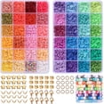 thumbnail image 1 of MAOQIAN 5000pcs Clay Beads for Bracelet Making Kit 48 Colors Clay Beads for Jewelry Making Supplies Charm Friendship Bracelet Kit, 1 of 5