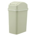 thumbnail image 1 of MAOWAPLG Household Garbage Cans Living Room Kitchen Seam Thickened Shaking Lid Press Large Capacity Plastic Cream Wind With Lid Garbage Cans, 1 of 1