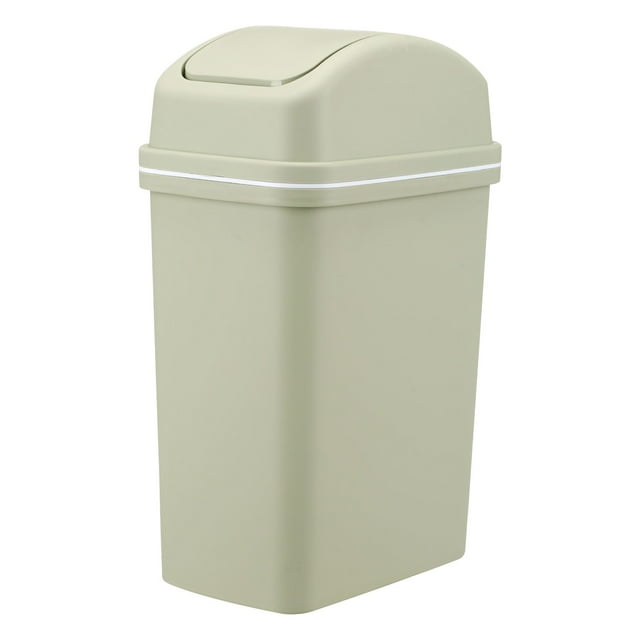 MAOWAPLG Household Garbage Cans Living Room Kitchen Seam Thickened Shaking Lid Press Large Capacity Plastic Cream Wind With Lid Garbage Cans