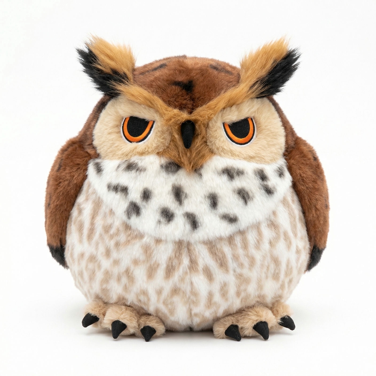 MAOWO Planet Eagle Owl Plush Toy, Round Stuffed Animal Bird Figure