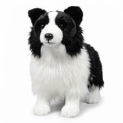 MAOWO Planet Realistic Standing Border Collie Plush Dog, 11 Inch