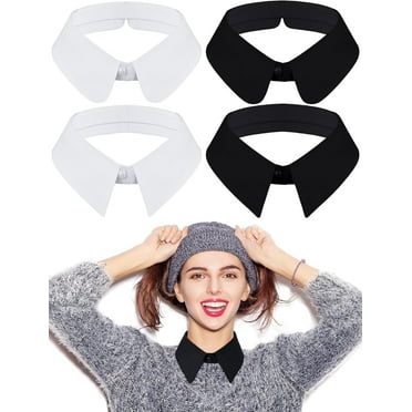 MAOYA Giegxin 4 Pcs Rhinestone Fake Collar Collar for Women Embellished Detachable Collar Half Shirt Blouse False Collar