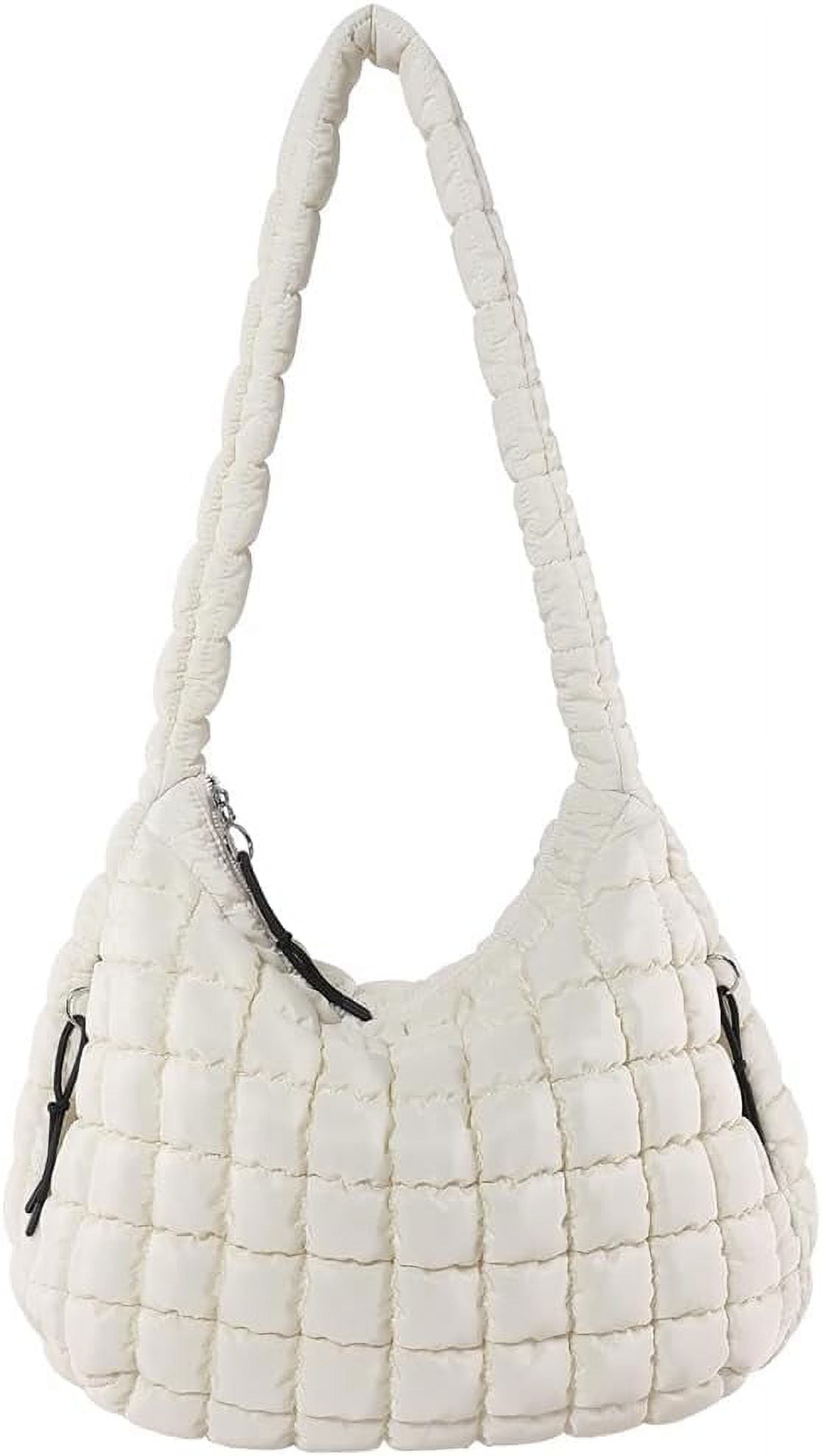 Quilted Puffer Tote Bag For Women - Large Carryall, Lightweight, Shoulder/Crossbody, Nylon - View #12