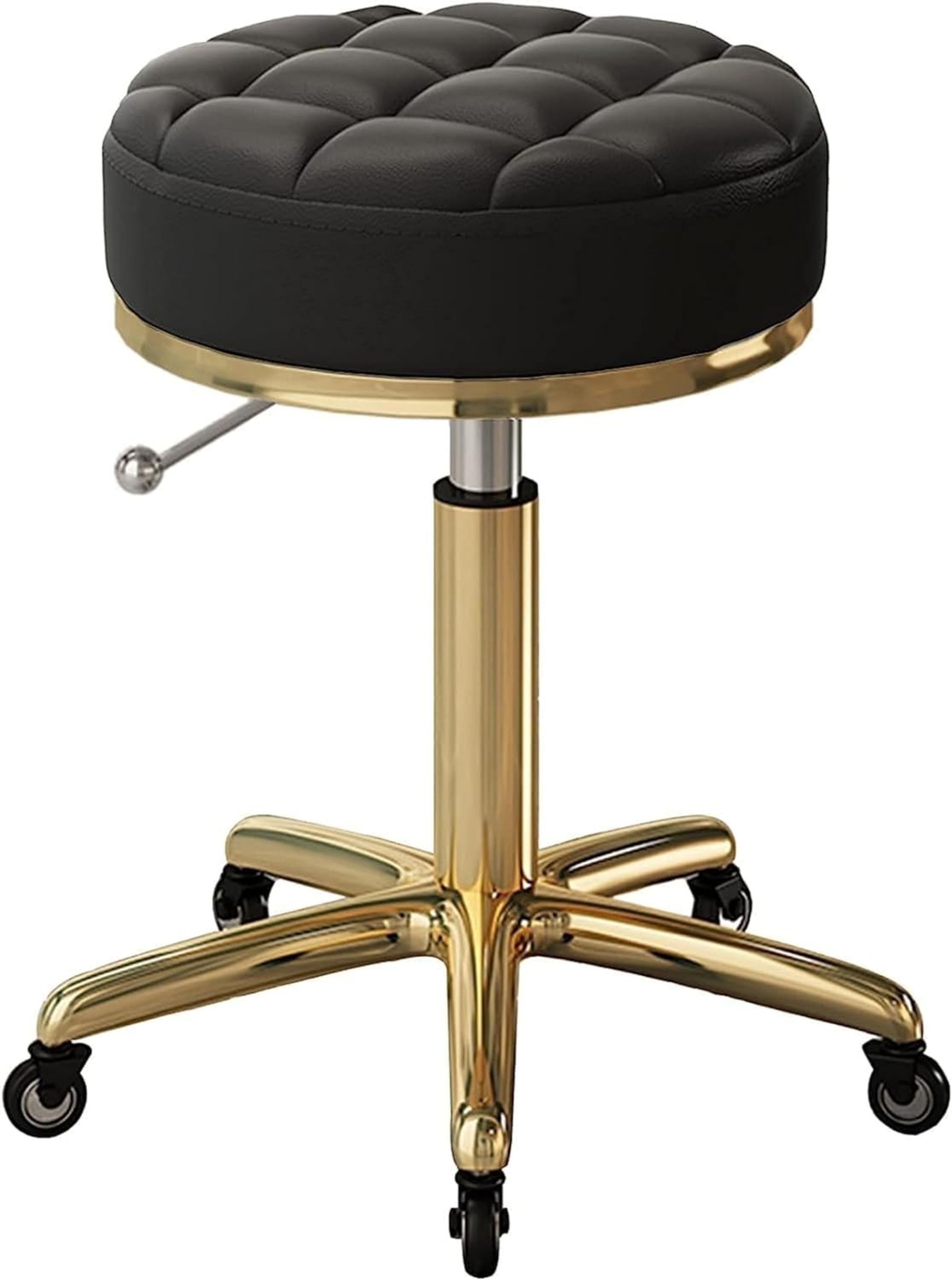 MAOYONG Metal 5Leg Counter Chair Adjustable Height Swivel Bar Stool