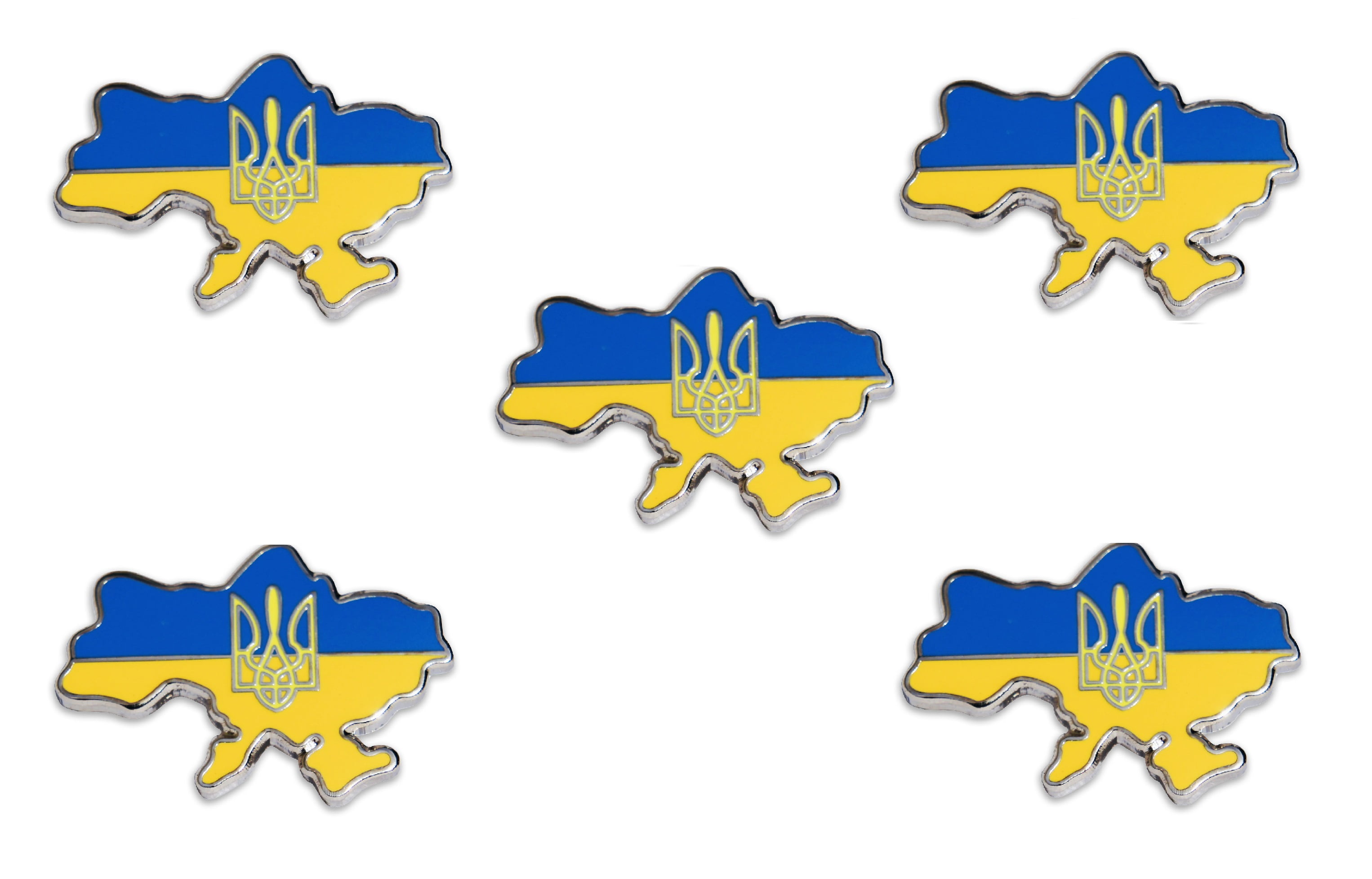 Officially Licensed Map of Ukraine Flag Lapel Pin, The Coat of Arms