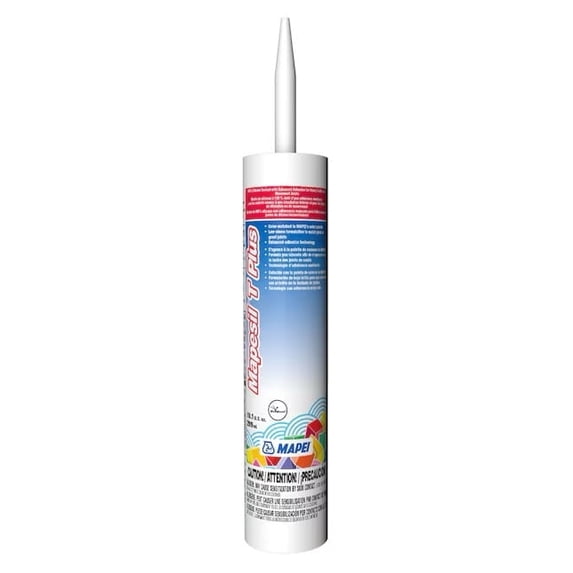 MAPEI Mapesil T Plus 100% Silicone Sealant, Waterproof & Flexible Caulk, Color-Matched to MAPEI Grout, Interior & Exterior Use, Tile, Bathroom, DIY, 10.1 oz Tube, Cavern Moss