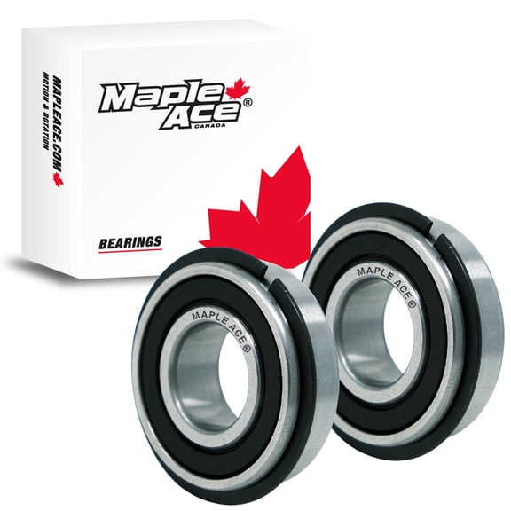 MAPLE ACE 1622-2RSNR Ball Bearing w/Snap Ring 9/16"x1-3/8"x7/16" Rubber Sealed (Qty 2)