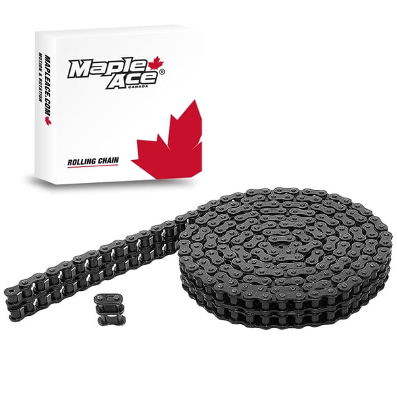 MAPLE ACE 16B-2 Roller Chain Double Strand 10 Feet plus Connecting Master Link