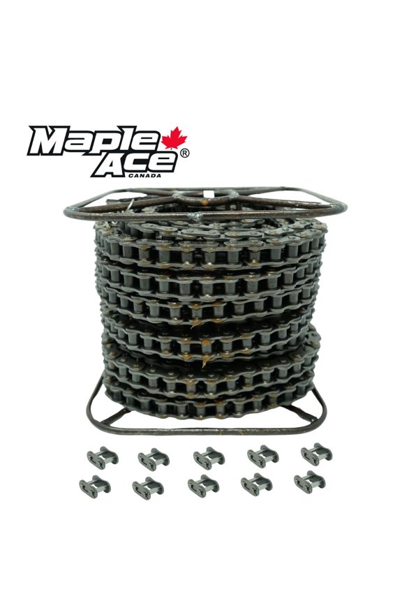 #35 Roller Chain 100 Feet plus 10 Connecting Master Links