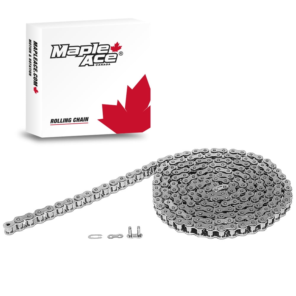 MAPLE ACE #60 SS Stainless Steel Roller Chain 10 Feet plus Connecting ...