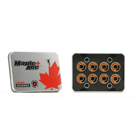 MAPLE ACE 608-RS Skateboard, Inline Roller Skate, Scooter 8 Bearings Orange Rubber Sealed