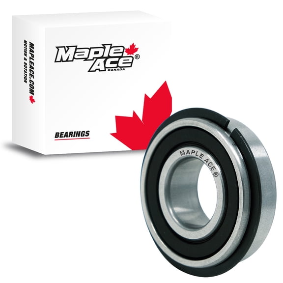 MAPLE ACE 6202-2RSNR Ball Bearing w/Snap Ring 15x35x11mm 6202 2RSNR Rubber Sealed (Qty 1)