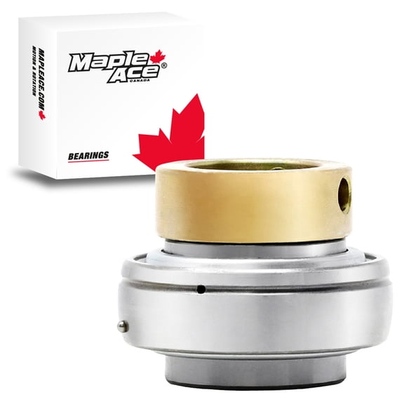 MAPLE ACE HC208-24, NA208-24 Insert Bearing 1-1/2" Bore, Spherical OD with Eccentric Locking Collar and Lubrication Hole