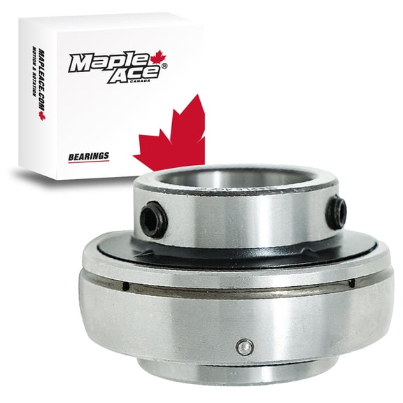 MAPLE ACE UC207 Insert Bearing 35mm Bore, Spherical OD with Set Screws and Lubrication Hole