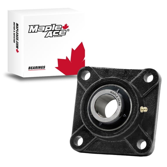 MAPLE ACE UCF210 Square Flange Bearing 50mm Bore, 4-Bolt Self-Aligning, Solid Base, Heavy Duty