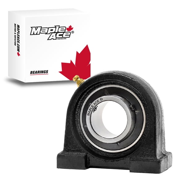 MAPLE ACE UCPA205-14 Tapped Base Pillow Block Bearing 7/8" Bore, 2-Threaded Bolt Holes, Self-Aligning