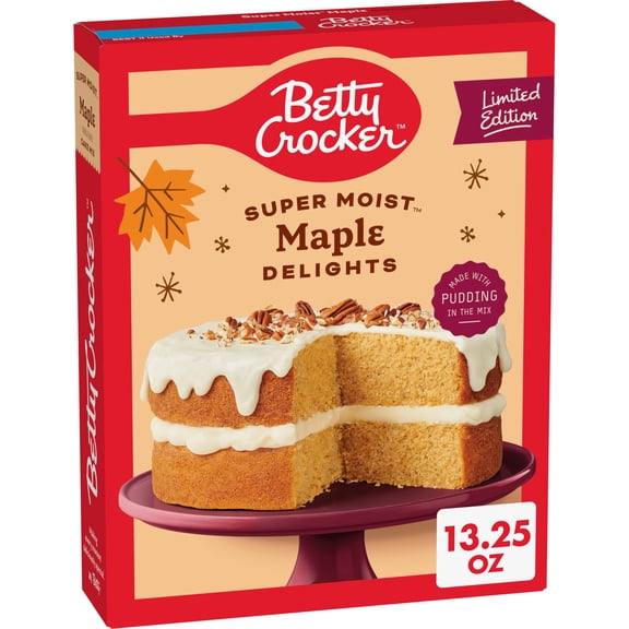 Betty Crocker Delights Super Moist, Maple Cake Mix, Limited Edition, 13.25 oz