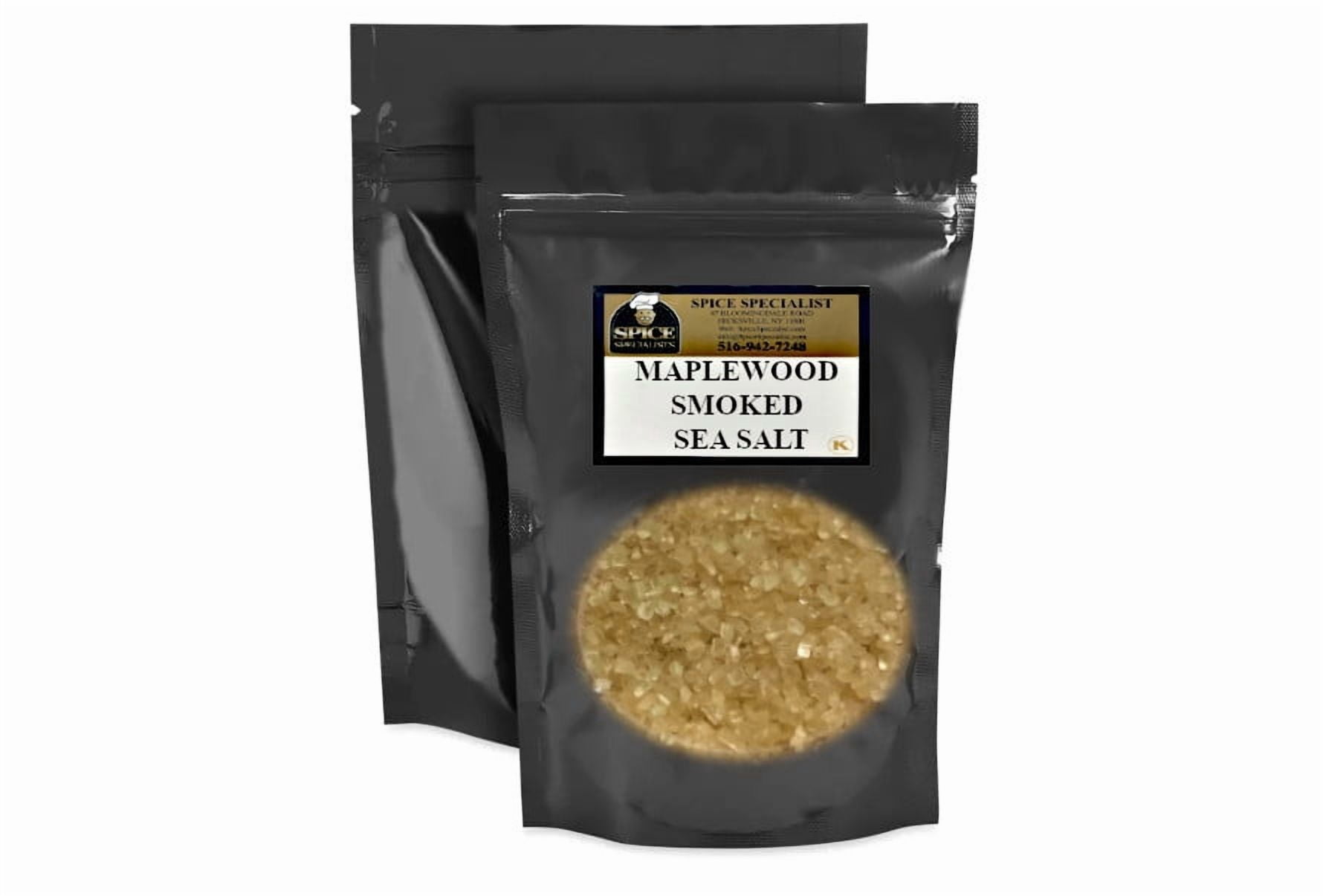Maple Salt MAPLE WOOD SMOKED SEA SALT - 10 oz. Bag ( 0.63 lbs. ) - KOSHER ...