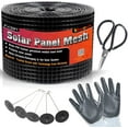 thumbnail image 2 of 400 Watt Solar Panel FUTRPOW Critter Guard For Solar Panels,6in X120ft Solar Panel Bird Guard With 100pcs Fastener Clips(1" 80pcs/1.5" 20pcs), 1/2in Fine Mesh Black PVC Coated Critter Guard With Gloves And 2 of 14