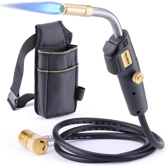MAPP Map Gas Torch Kit with Holster, Adjustment Knob Trigger Start Propane GANGZI Torch for Brazing, Soldering, Welding, Plumbing, HVAC