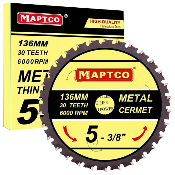 MAPTCO 5-3/8" 30T Cermet Tipped Metal Cutting Circular Saw Blade