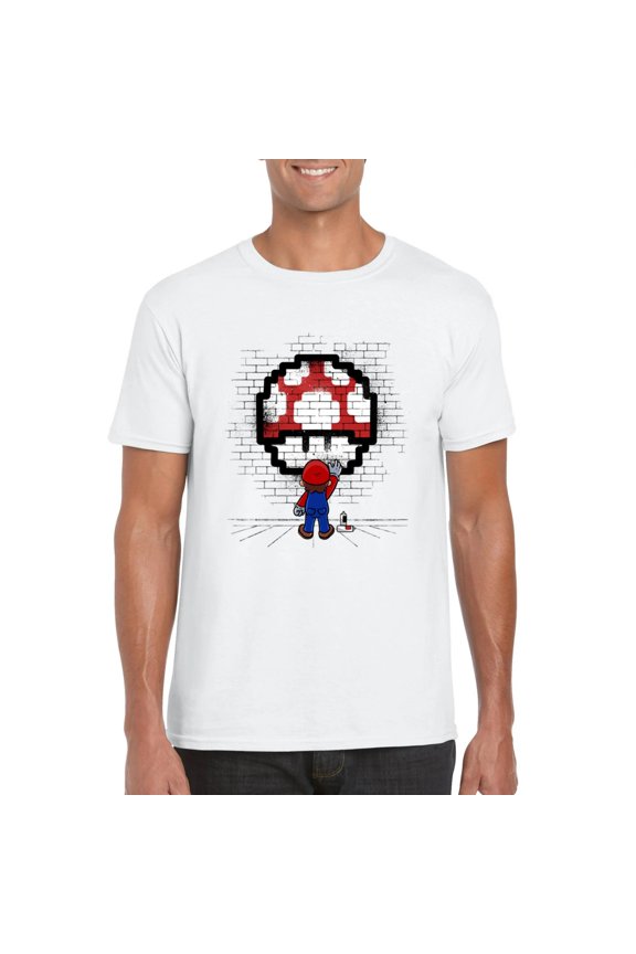 MAR Graphic Tees Unique Yellow Modern Design Art Style Fun T-Shirt, for men & women, up to size 5XL