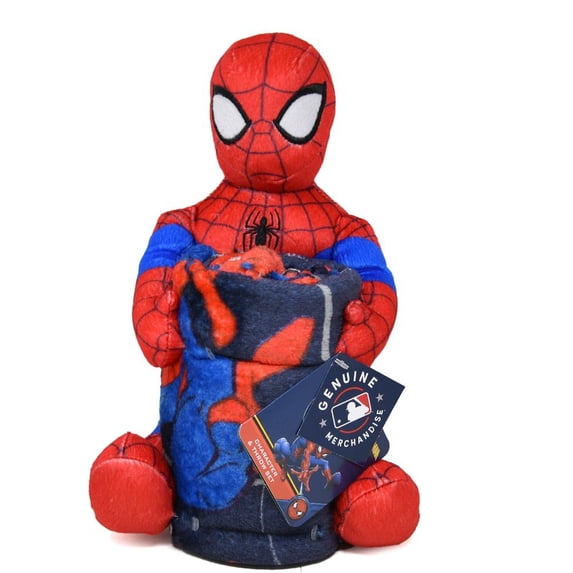 MAR-MLB Hugger Plush W/Silk Touch Throw Blanket All Star Spiderman - Yankees