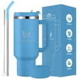 thumbnail image 1 of MARAZONE Leakproof 40 oz Stainless Steel Insulated Travel Mug, Cup for Coffee, Water, Tea and Smoothie, Sky Blue, 1 of 8