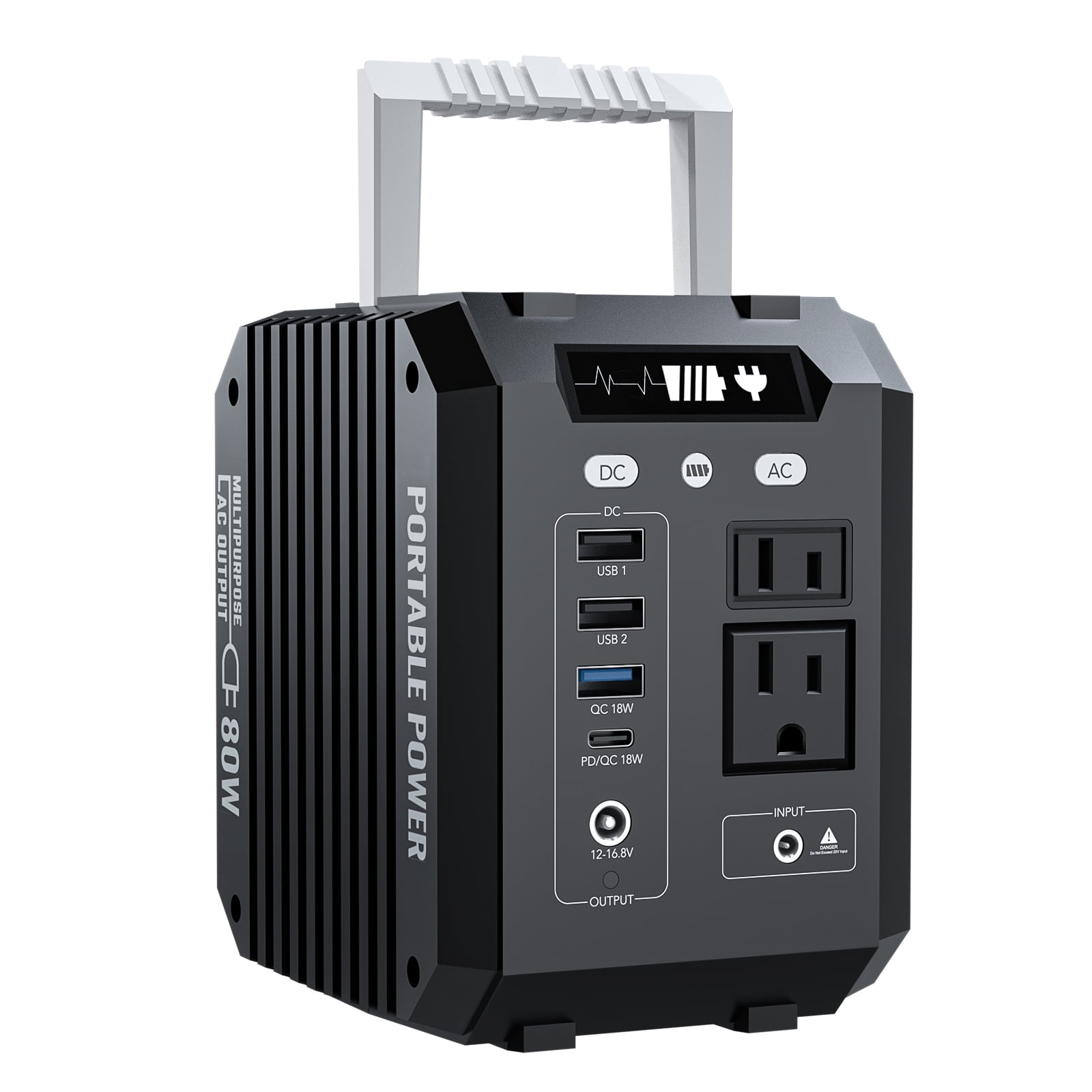 MARBERO Portable Power Station with AC Outlet 120W Peak 88Wh Portable Camping Solar Generator 24000mAh with Flashlight Battery Backup Power Supply for Camping Outdoor Home Office Emergency