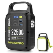 MARBERO Portable Power station with LED Flashlight for Camping, Portable Laptop USB Charger 22500mAh External Battery Pack, Backup Power Source for Outdoor Tent Camping RV Home Office Emergency