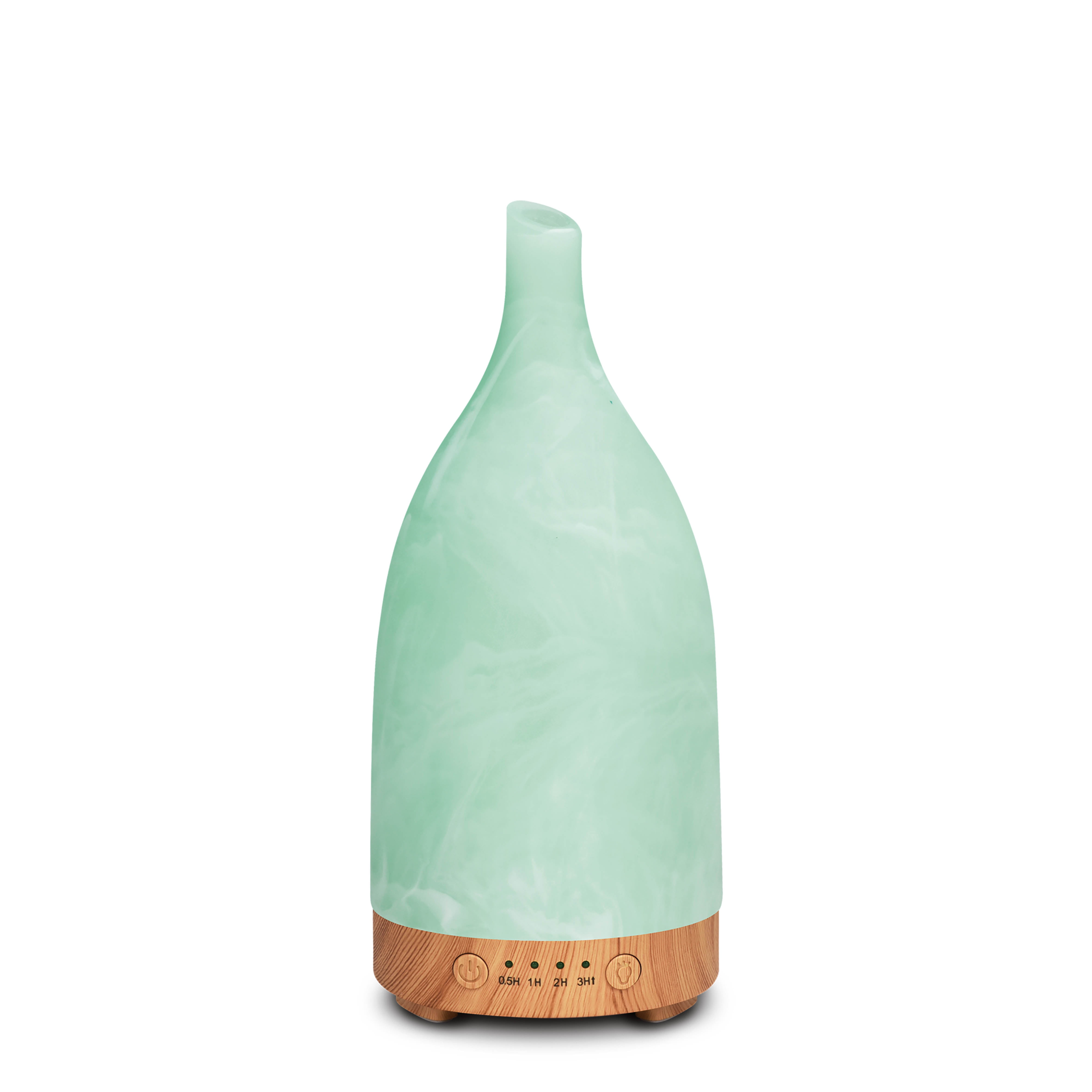 Health Touch Marble Light Aroma Diffuser,7 Changing Lights, Up to 3 Hours Runtime, 100ml, Green